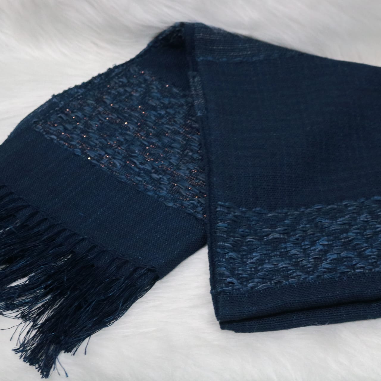 Manta Rayon 1,20x1,80 m Azul Marinho