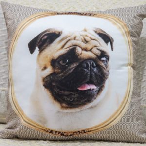 Capa Almofada 45x45cm - Pug