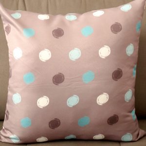 Capa Almofada 45x45cm - Poá - Azul/Cinza