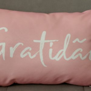 Capa Retangular 30x50 - Gratidão - Rosa