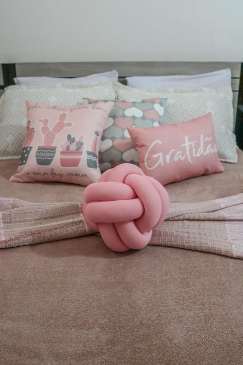 Almofada em Nó- Circunferência 82cm - Rosa Flamingo - Image 4