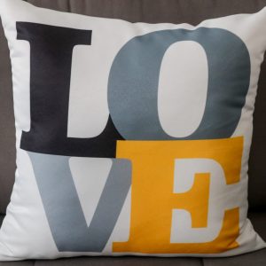 Capa Almofada 47x47cm - Love - Amarelo