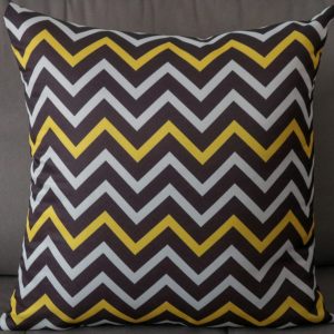 Capa Almofada 47x47cm - Mini Chevron - Amarelo