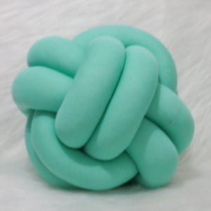 Almofada em Nó- Circunferência 82cm - Verde Água