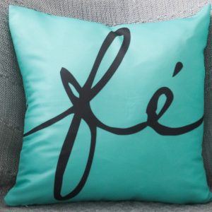 Capa Almofada 47x47cm - Fé - Aqua