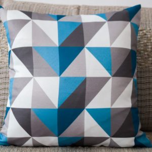 Capa Almofada 47x47cm - Tumblr - Cinza/Azul