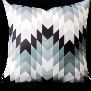 Capa Almofada 47x47cm - Etno - Cinza/Preta